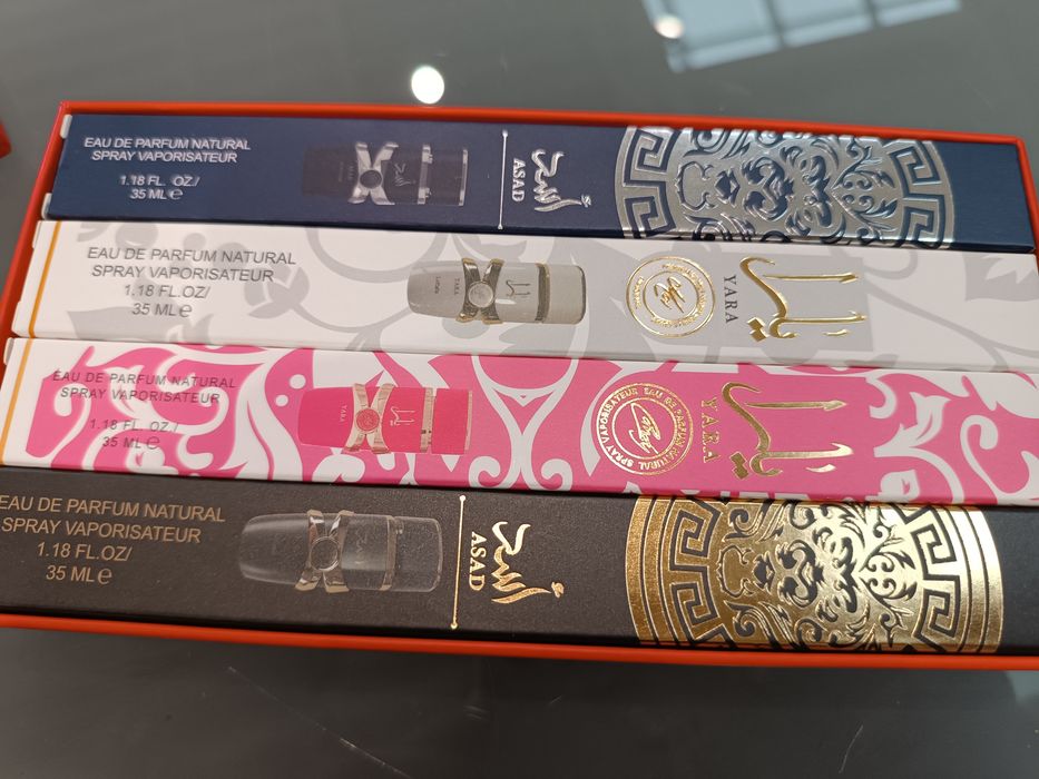 zestaw świąteczny 4 perfumetki damskie i męskie yara