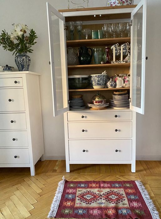 Сервант IKEA HEMNES 90x197 см з 3 ящиками білий