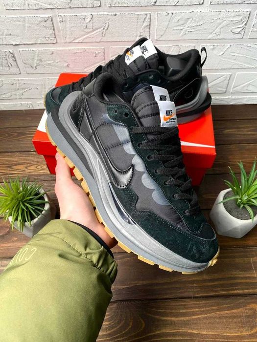 Чоловічі кросівки Nike VaporWaffle x Sacai "Black" Розміри 40-45