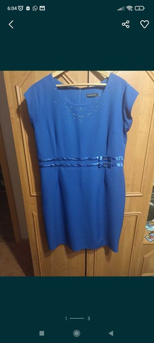 Sukienka wizytowa niebieska r. 48