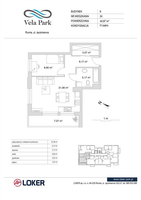 Mieszkanie Rumia - 44,87 m2