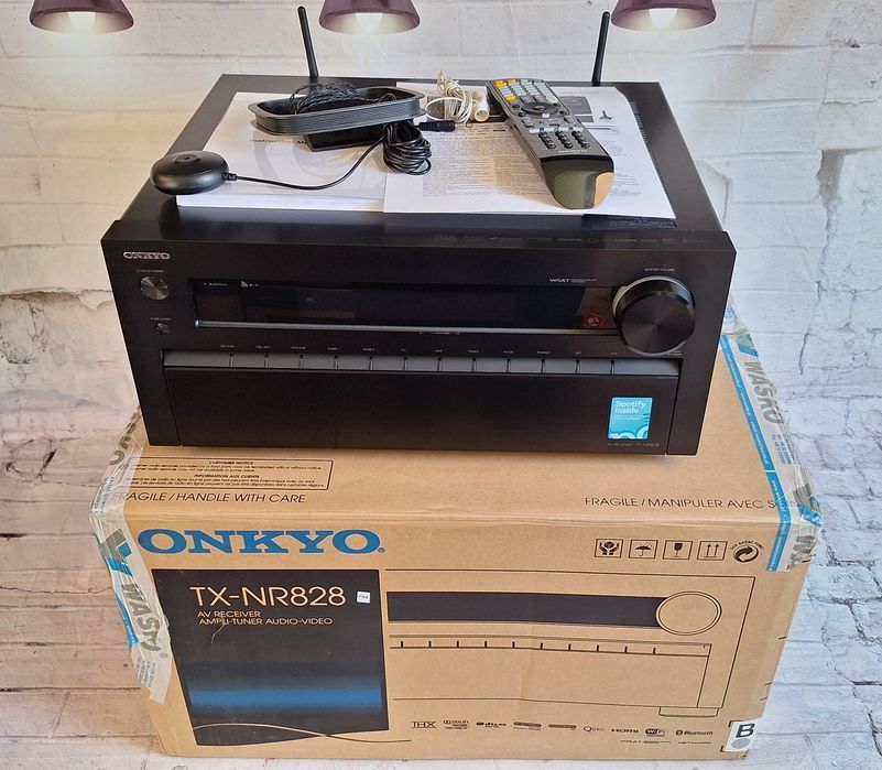 Mocny Onkyo Tx-nr828 Wi-Fi BT 4k THX Spotify  ARC