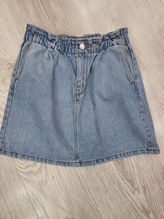 Spódniczka jeans dziecięca zara 152 na ściągaczu