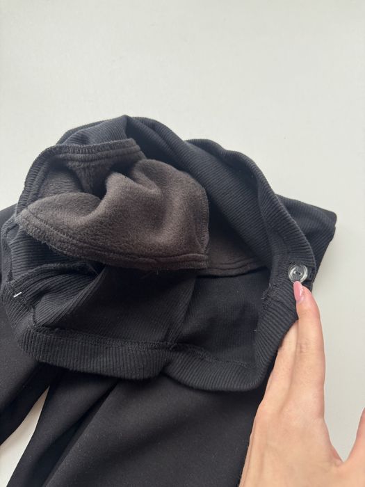 Зимні чорні теплі лосіни для вагітних на махрі 44 розмір