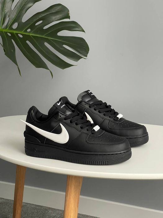 Кросівки Кроссовки Nike Air Force x Ambush Black White Swoosh Кросовки повсякденні