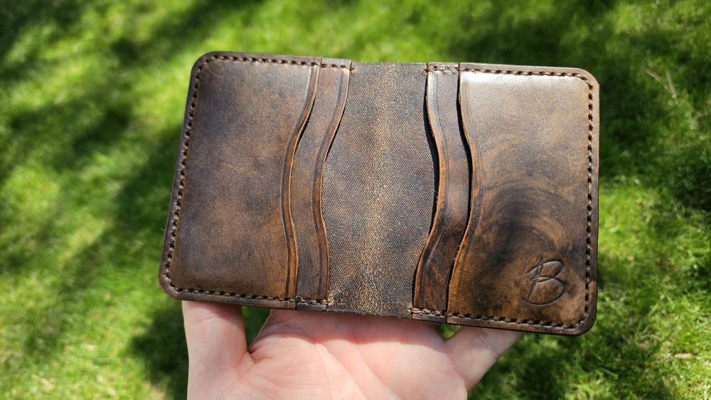 Borubar Skóroszyj - mini portfel z cielęcej skóry