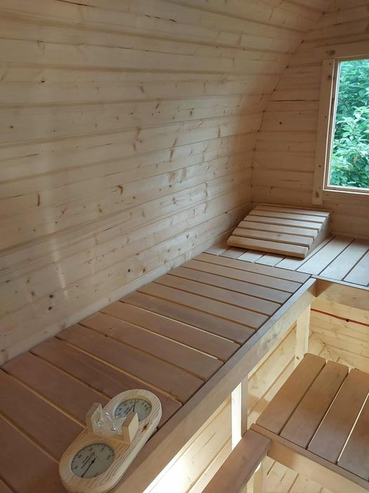 Sauna Ogrodowa piec opalany drewnem