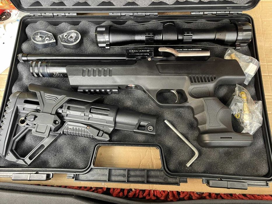 Pistola/Carabina PCP KRAL ARMS PUNCHER NP-01 4,5mm, como nova