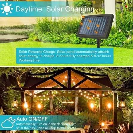 Luzes Solar para Jardim 11 e 25 lâmpadas