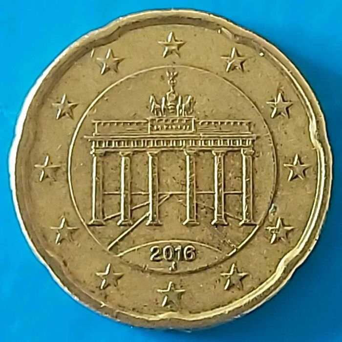 20 Cêntimos de 2016 Letra J da Alemanha