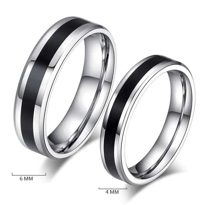 Aliança 4mm e 6mm em Aço para Casamento ou Namoro- REF00004