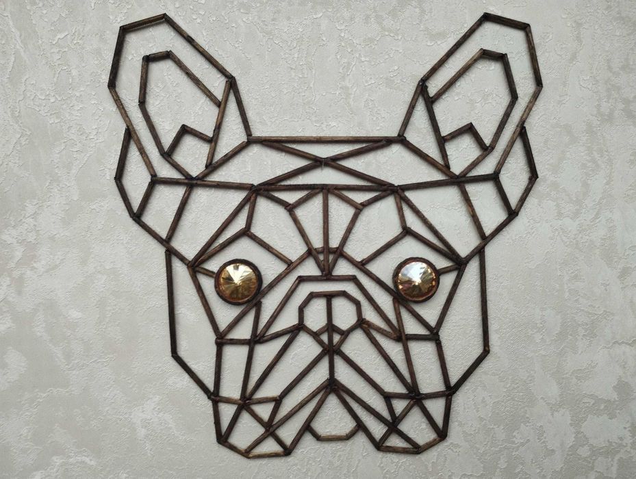 Подарок. Французский бульдог- панно, графика