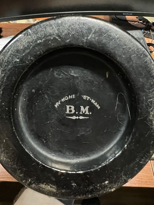 Ваза вʼєтнамська, антикварна із сандалового дерева, ручний розпис