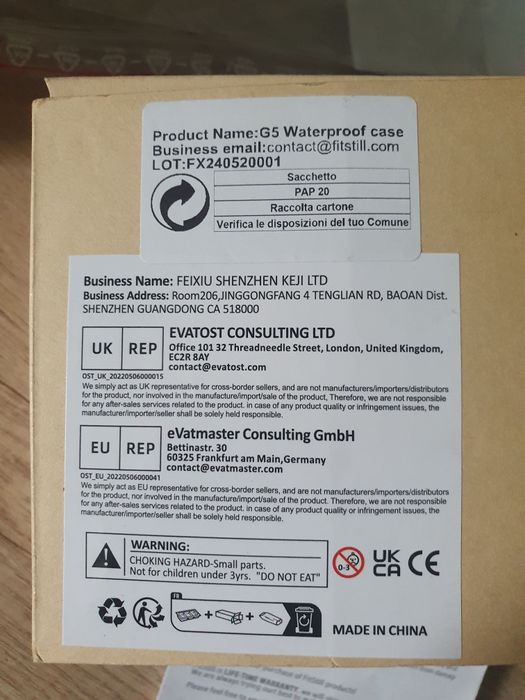 Wodoodporna obudowa kamery sportowej