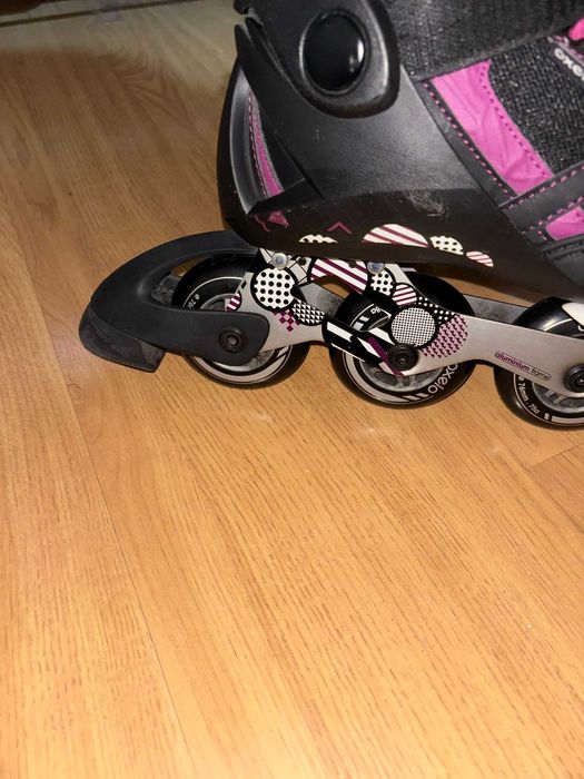 Patins em linha ajustáveis de rapariga + Proteções