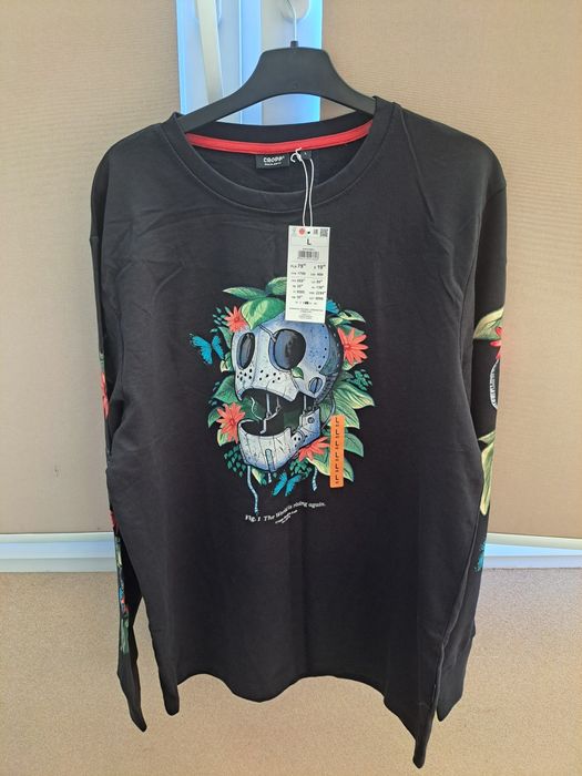 Bluza męska/młodzieżowa Cropp L Regular fit długi rękaw czaszka