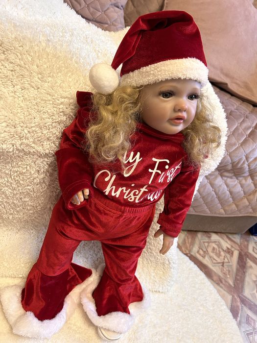 Новорічна лялька-дівчинка Reborn з м’яким тілом