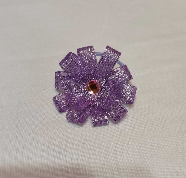 Gumka do włosów ozdobna Kwiatek Handmade