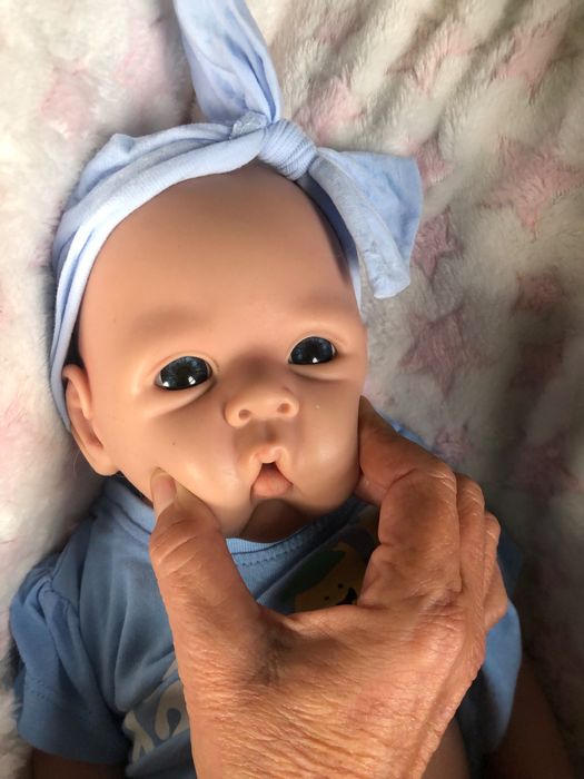 Boneca bebé reborn, silicone sólido, maleável