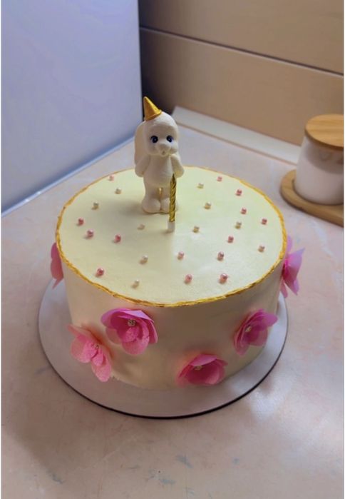 Декор на торт із вафельного папіру (вафельні квіти/метелики/сфери)