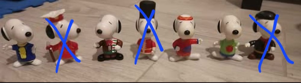 Coleção 4 Bonecos Snoopy