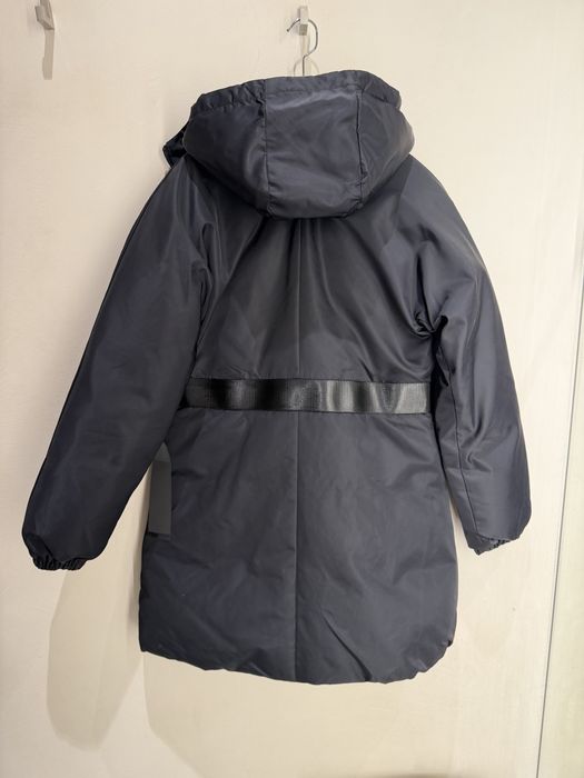 Prada пуховик Re-Nylon з поясом чорний оригінал (36,38,40)