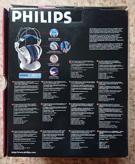 Коробка от винтажных hi-end наушников Philips HP 890