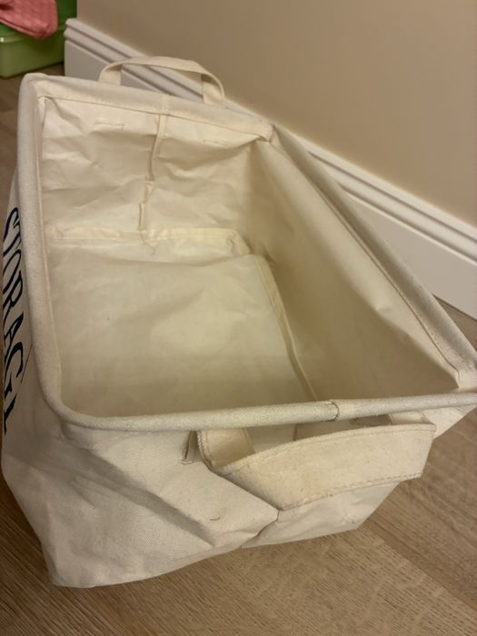 Kosz do przechowywania naturalna biel świetny stan