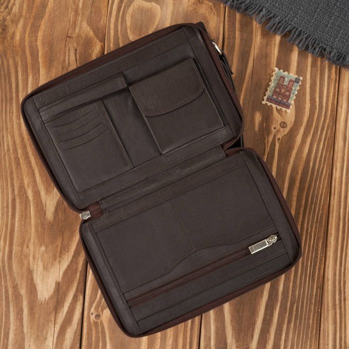 Klasyczna saszetka męska ze skóry z organizerem Paolo Peruzzi T-26-BR