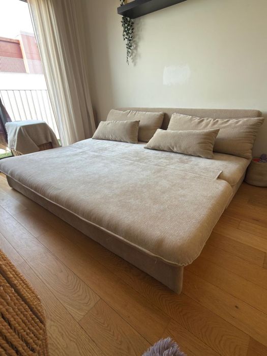 Maisons du Monde - Sofá-cama 2/3 lugares bege