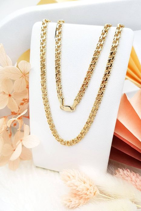 Złoty łańcuszek splot garibaldi