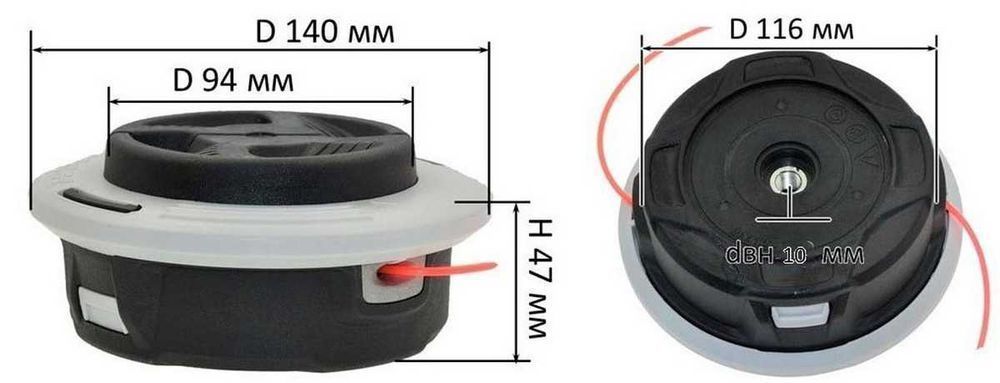 Шпуля триммера автомат ST FS55 TRESZER M10*1.25L, шп326