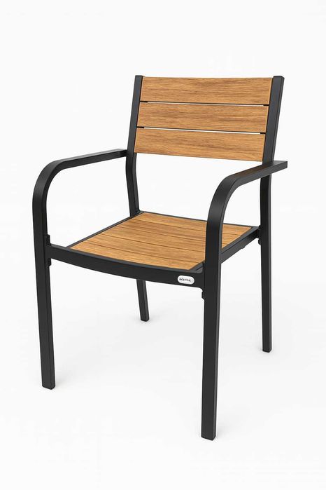 ZESTAW Ogrodowy z Nierozkładanym Stołem Polywood 90x200x74 cm Krzesła