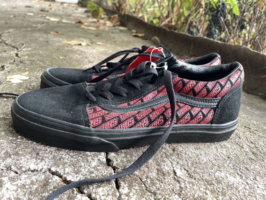 Кеди Vans Old Skool красно-черные / Розмір 38.5 (24.5 см)