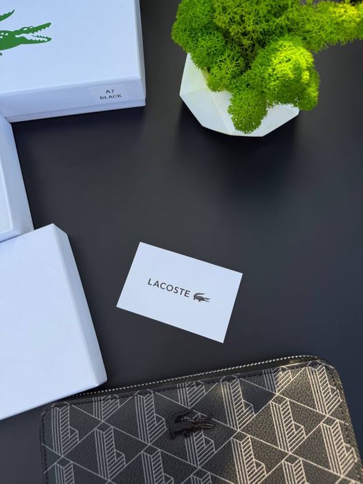 Гаманець Lacoste чоловічий Портмоне Лакоста з подарунковою коробкою