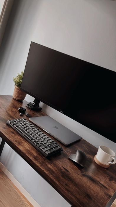 Metal and Wood Office Desk