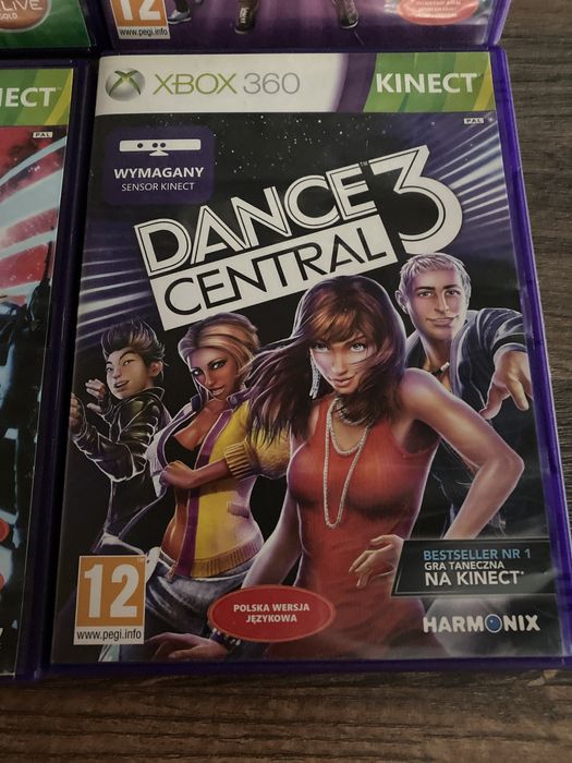 Xbox 360 Dance Central PL, Dance 3 PL, Kinect Sports 1 lub 2 PL!