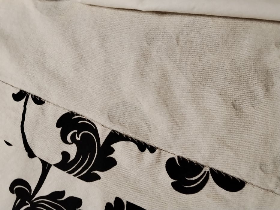 Штора широка  сірий/чорний