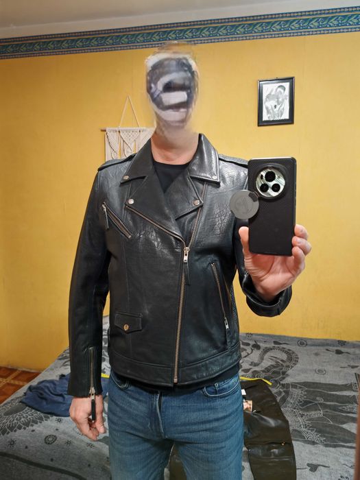 kurtka skórzana H&M ramoneska męska rozmiar 54