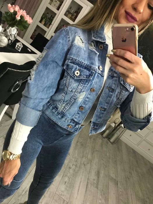 Kurtka jeansowa M