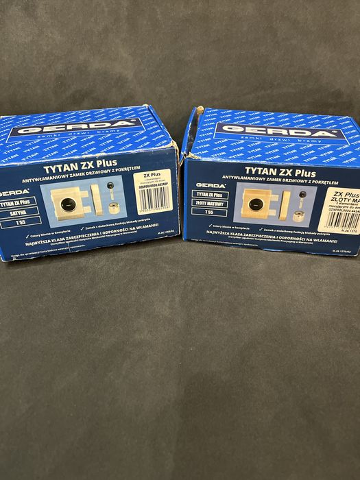 Zamek drzwiowy Gerda Tytan ZX Plus kolor Satyna lub Złoty Matowy