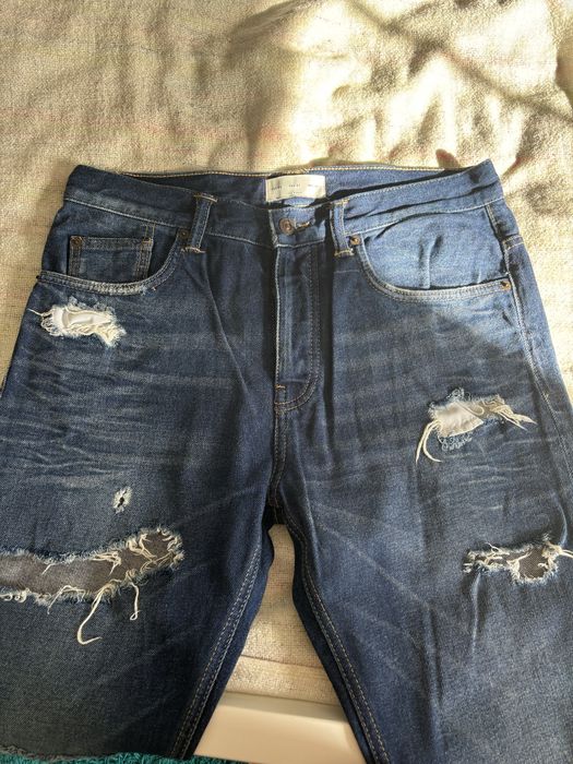 Spodnie jeansy z przecieraniem uniwersalne zmdc