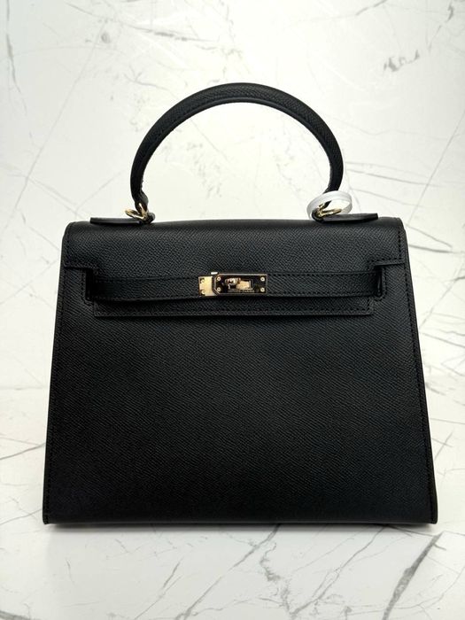 Сумка Hermes Kelly 25 epsom black, Ермес Келлі чорна, Эрмес Келли