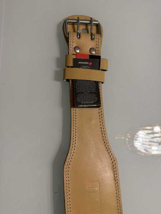 Meteor skórzany pas kulturystyczny nowy S