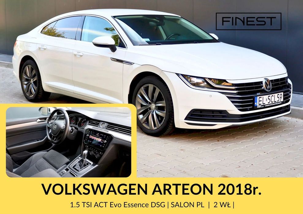 Volkswagen Arteon 2 wł | Salon PL | zadbany | pewna historia serwisowa | DSG | VAT marża