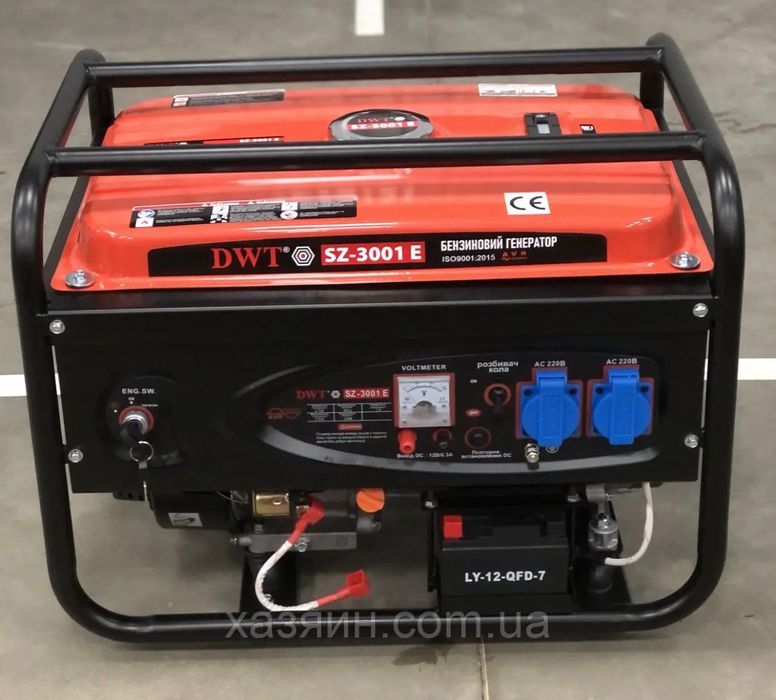 Генератор професiйний 3 кВт електростартер DWT Швейцария