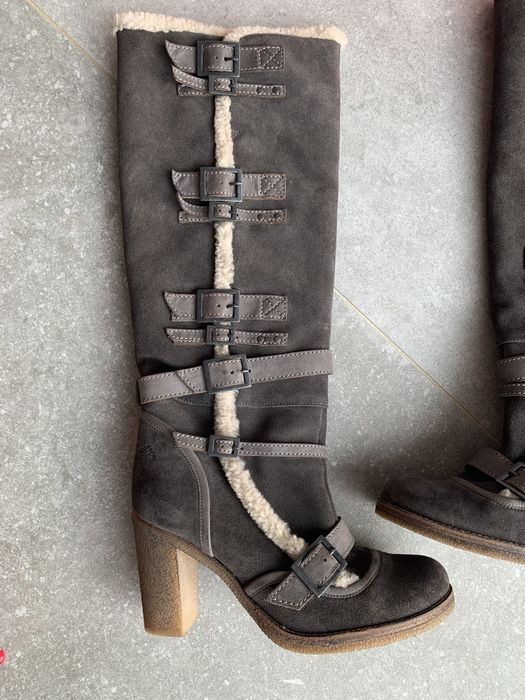 Fornarina kozaki 38 skóra naturalna z misiem