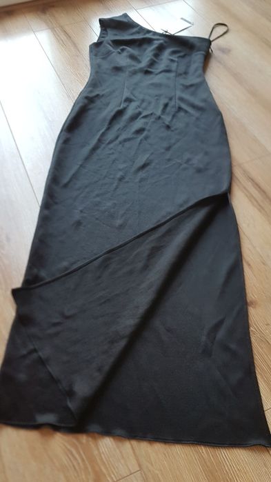 Tiger of Sweden Sevil sukienka wieczorowa na jedno ramię czarna 36 S