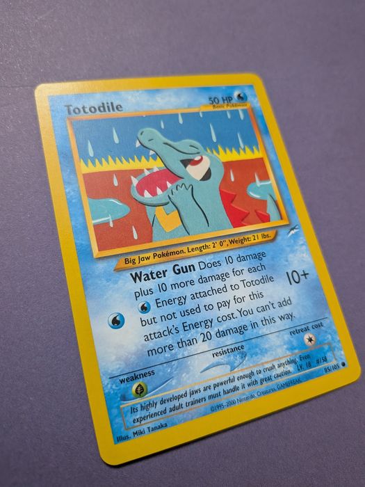 Karta Pokémon Totodile 85/105 Neo Genesis (2000) Vintage