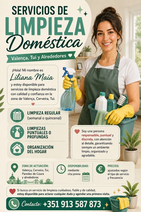 Faço LIMPEZAS e cuidados a IDOSOS